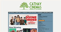 Desktop Screenshot of cathaycinemas.co.nz